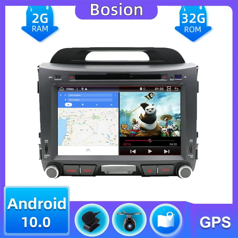 Автомагнитола 2 din на Android 10 0 для Kia sportage 2011 2012 2013 2014 2015 стерео аудиосистема с gps