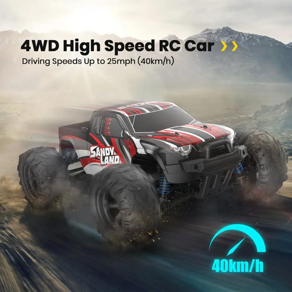 

RC Car Electric 1:18 Scale 30+ MPH 4WD Off Road Monster Trucks All Terrain 40KM/H High Speed Racing Car Toy For Children cars