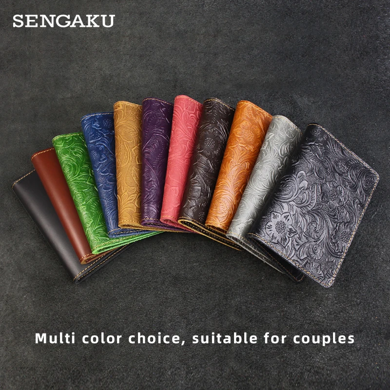 Handmade Genuine Leather Business Passport Covers Men Women  Multi-function Credit Card Slots purse Wallet Case Travel