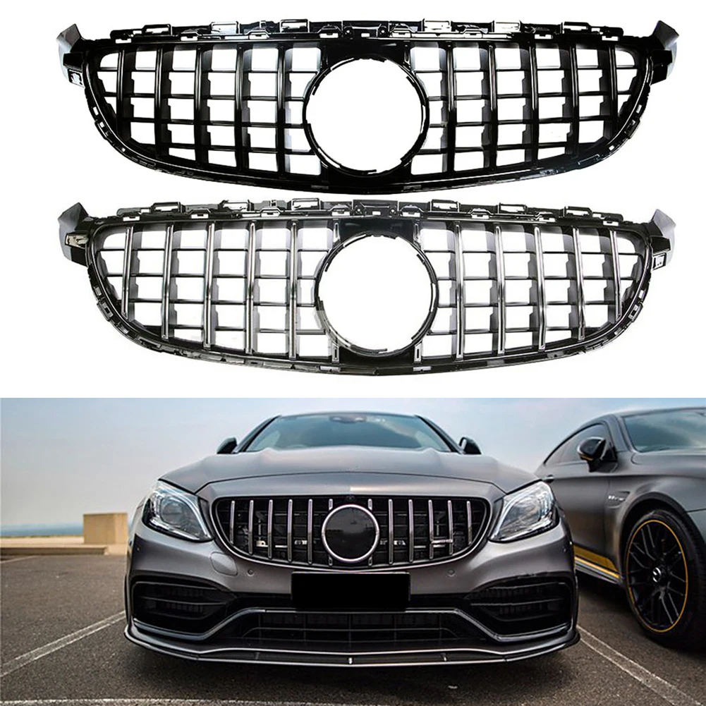 melhor Amortecedor Dianteiro Racing Grill Billet Grille Capa Para Mercedes-benz W205 C-class C63 Amg 2015-2018