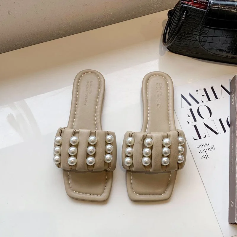

New Sexy Women's Flip Flops Open Toe Slippers Female Comfortable Flat Rubber Shallow Beach Shoes