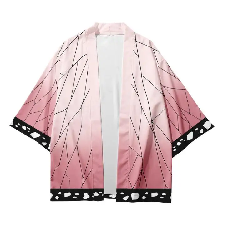 Костюм-кимоно для косплея кардиган хаори тонкий свободный в стиле аниме Demon Slayer