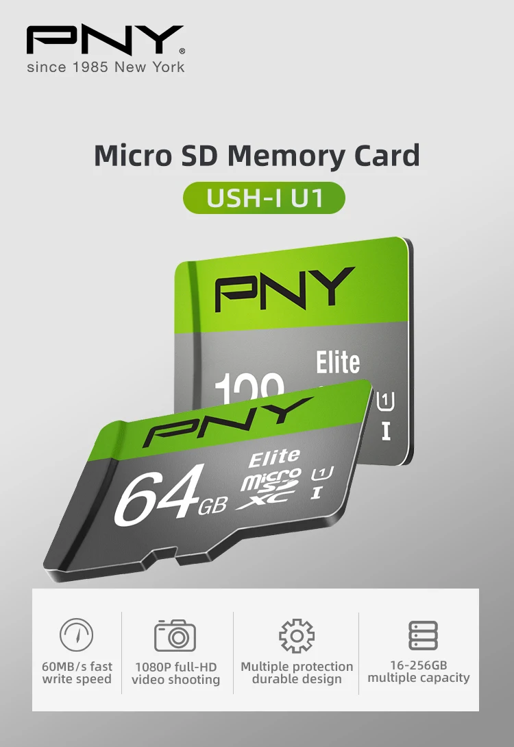 Pny Micro Sd карта 256 ГБ Оригинальная карта памяти флэш-карта 64 Гб 128 ГБ 256 ГБ новая карта tахографа tf-карта tartjeta Micro Sd класс 10