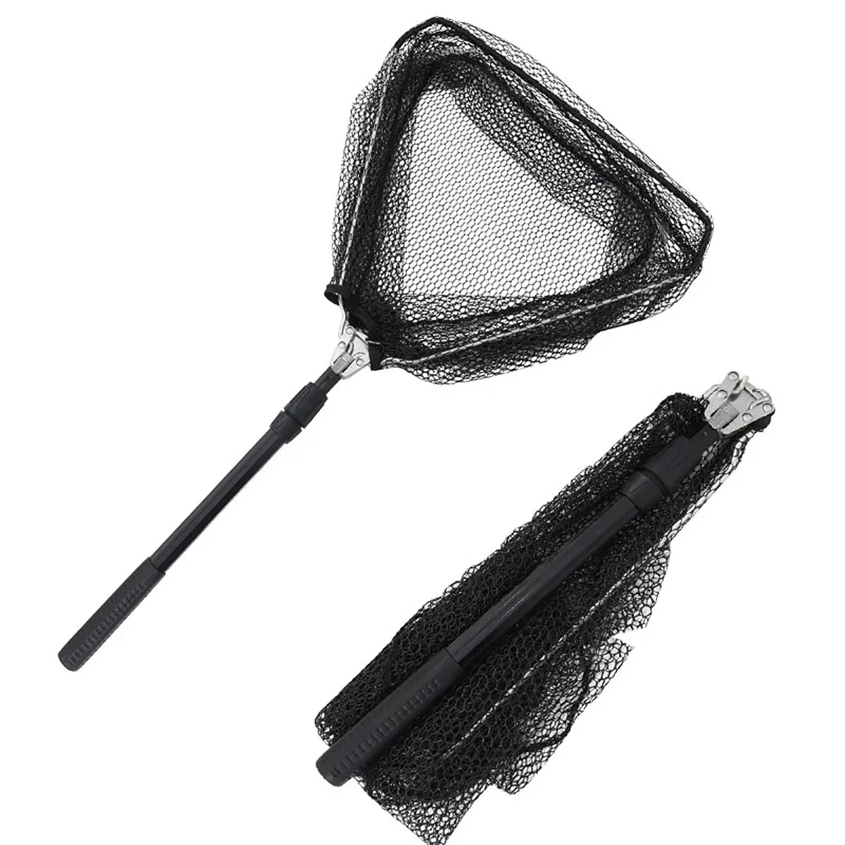 

Fishing Folding Net Titanium Alloy Brail Head Round Small Mesh Fishing Hand Landing Net Fishing Accessories Gear fishing tools