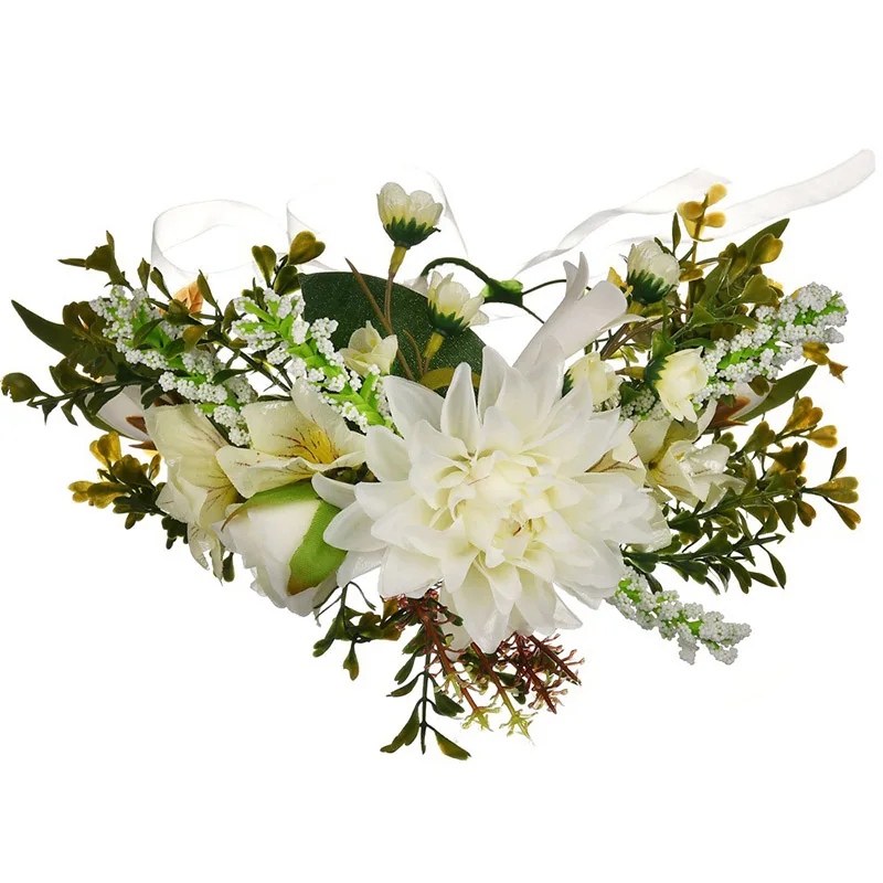 Свадебные аксессуары для волос невесты имитация цветов диадема венок летняя