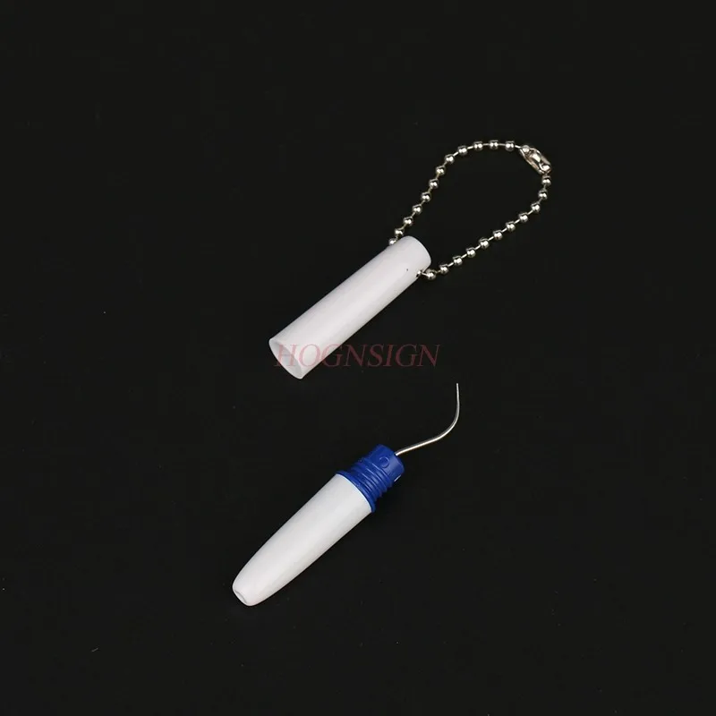 Портативный клетчатый крючок для чистки металлическая зубочистка артефакт