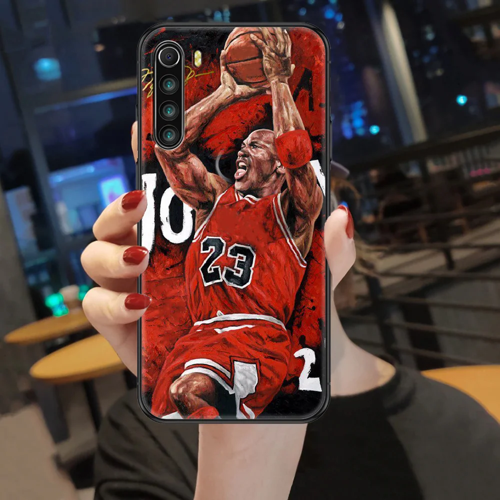 

Basketball 23 Jordan Phone case For Xiaomi Redmi Note 7 7A 8 8T 9 9A 9S 10 K30 Pro Ultra black silicone Etui soft bumper trend