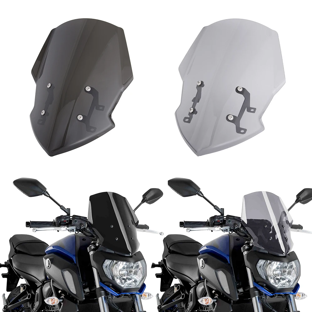 Для Yamaha MT-07 MT07 FZ07 2018 2019 2020 2021 2022 мотоциклетный велосипед ветровое стекло Двойные