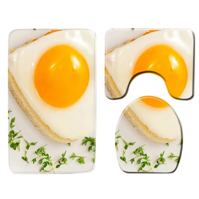 3 шт./компл. Творческий Коврик для ванной из мягкой фланели с нескользящей