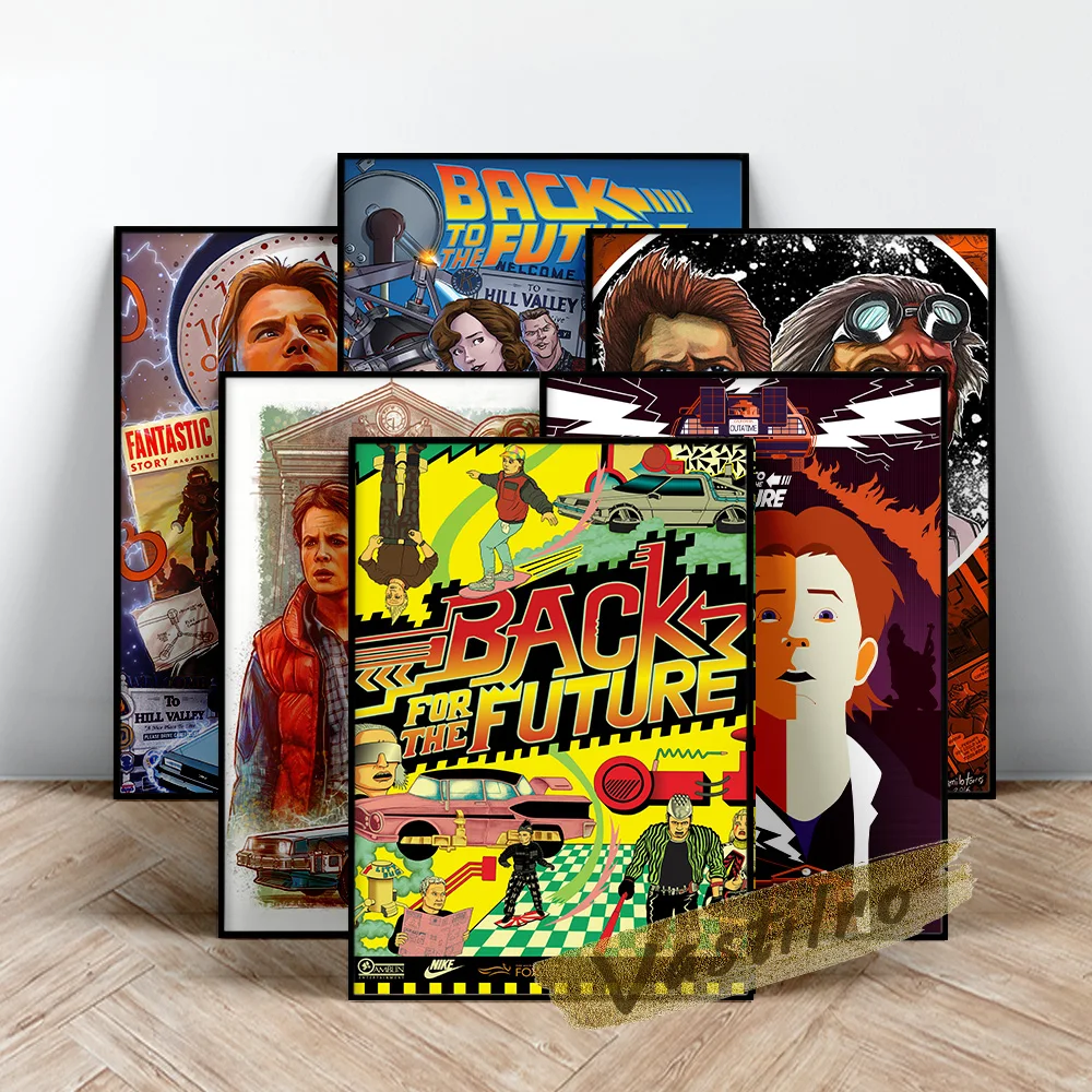 

Back To The Future Poster, America Classic Science Fiction Comedy Film Wall Art, Movie Star Comic Wall Painting, Fans Collect