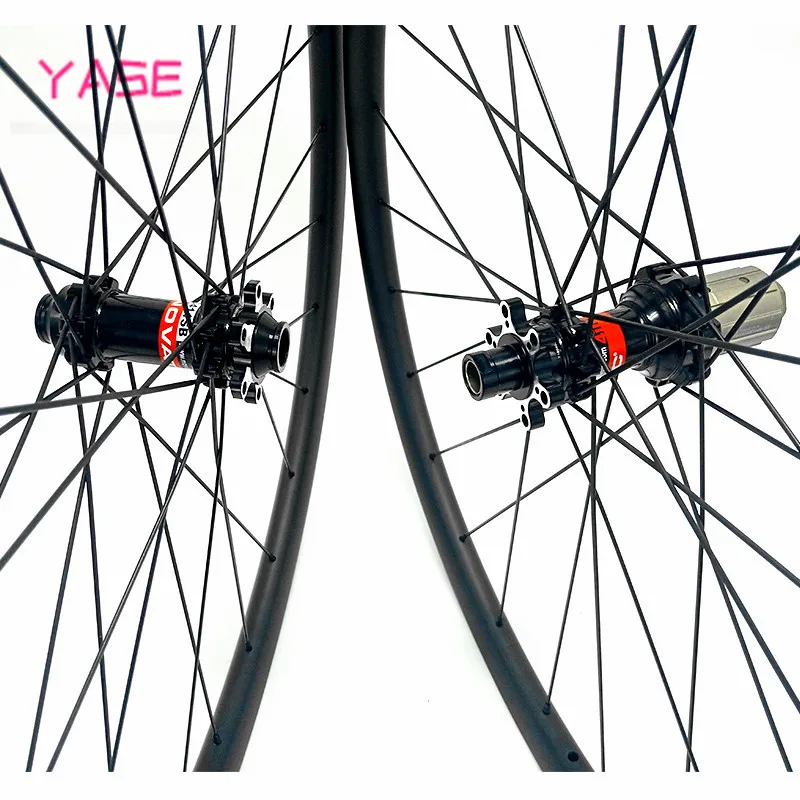 YASE 29er Углеродные mtb дисковые колеса bicicleta aro 29 30x24 мм симметричные бескамерные NOVATEC