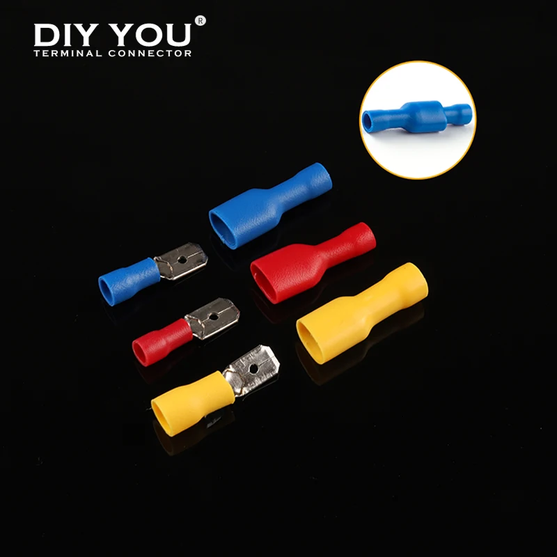 Изолированные гнездовые и мужские контакты электрические обжимные клеммы набор