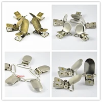 30 pcs metal suspender pacifier holders clips with plastic craft oval round rectangle ring inner 15 mm 20 mm 25 mm 30 mm 35 mm