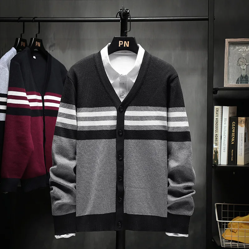 Свитер мужской кардиган пальто корейский стиль тренд 2019 новый верхняя одежда