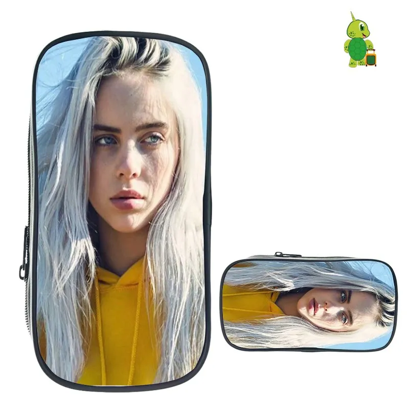 7 Billie Eilish пеналы для девочек-подростков, косметички, школьные принадлежности, канцелярские принадлежности, сумка для хранения, Billie Eilish, хип-хоп, косметичка - Цвет: 7