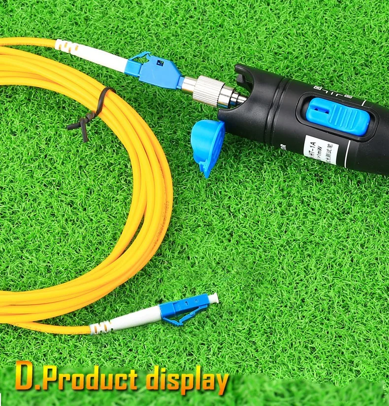 KELUSHI FTTH лазерный оптико Пластиковый волоконно-оптический лазерный тестер LC/FC/SC/ST адаптер волоконно-оптического кабеля 1mw CATV