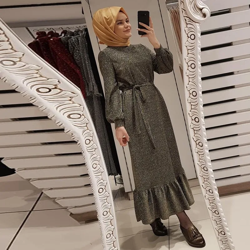 Рамадан ИД хиджаб мусульманское платье для женщин Дубай абайя Турция