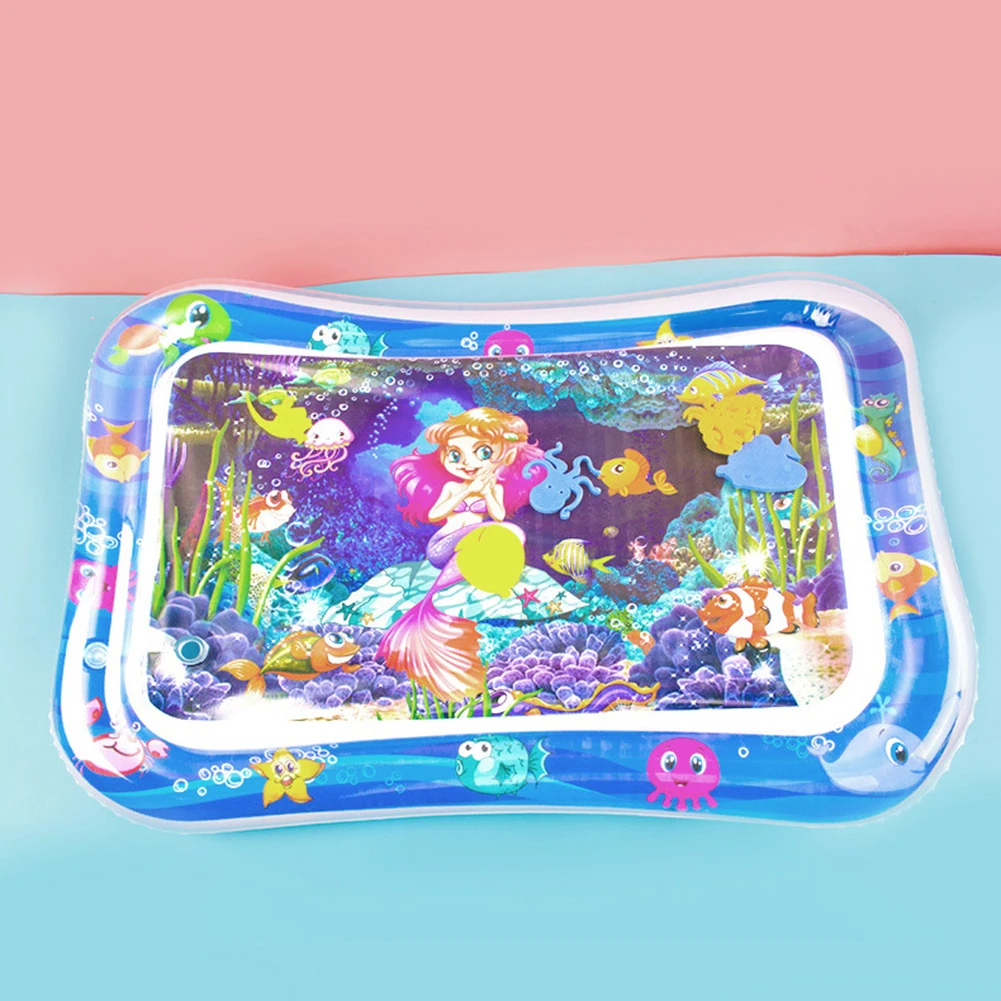 Baby Infant Cartoon Ocean Animal Octopus Dolphin Inflatable Water Mat Summer Game Play Pad Toy