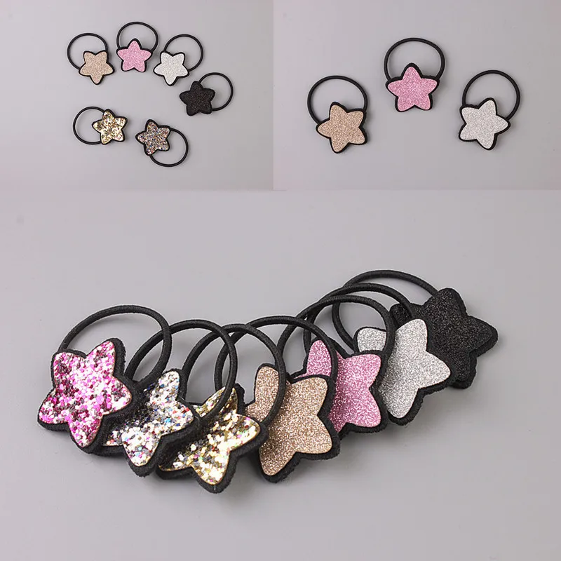 Bandas el&aacute;sticas de goma para el pelo para ni&ntilde;a y ni&ntilde;o, accesorios para el cabello de colores variados, con flores, adorables-5
