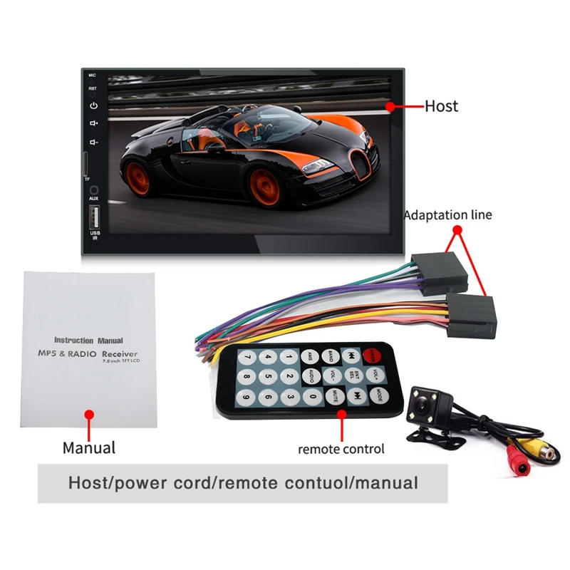 2 Din Автомобильный мультимедийный автомобильный радиоприемник проигрыватель