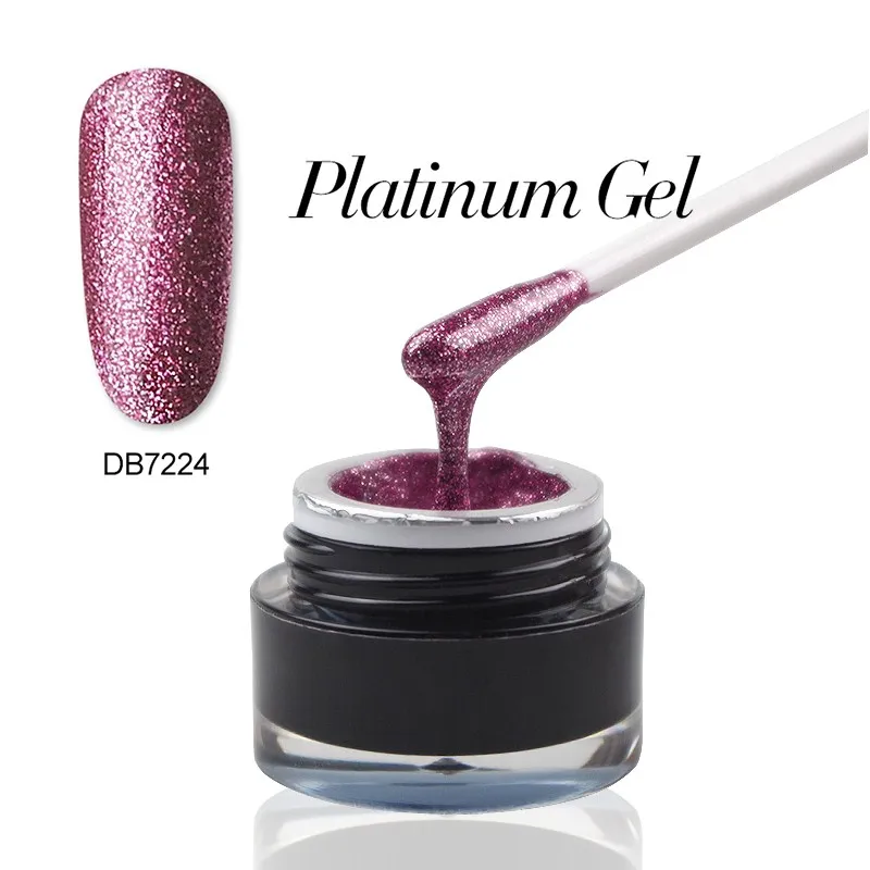 MONASI суперглянцевый Блестящий Платиновый 3D золотой УФ гель для ногтей