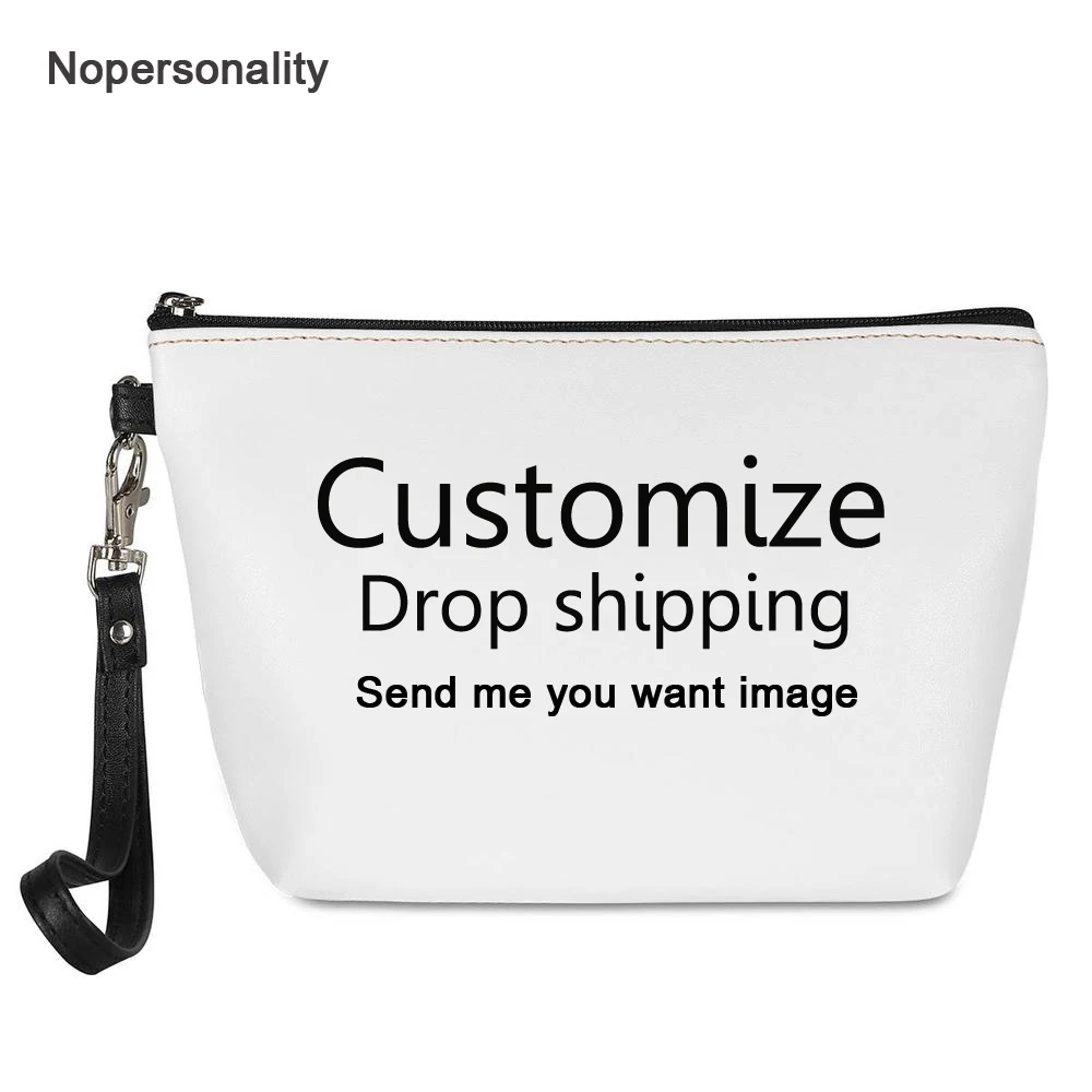 

Nopersonality Customize Your Image Cosmetic Bag Small Women Travel Makeup Bag Beauty Wash Organizer Storage Make Up Kit Toiletry