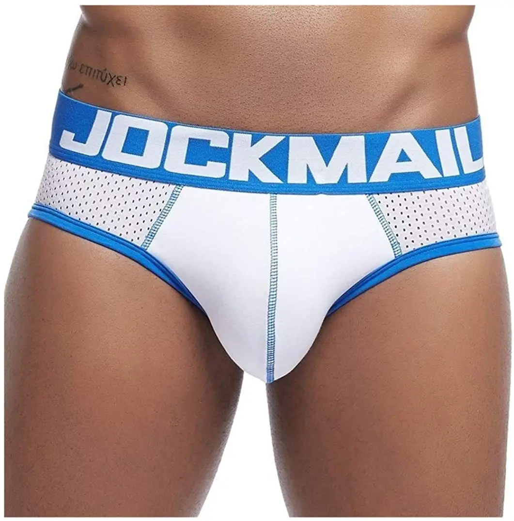 JOCKMAIL Brand Mens Underwear Sexy Men Briefs Cotton 4-Pack Slip Cueca Male Panties Underpants Briefs Gay Pants Mesh Comfortable