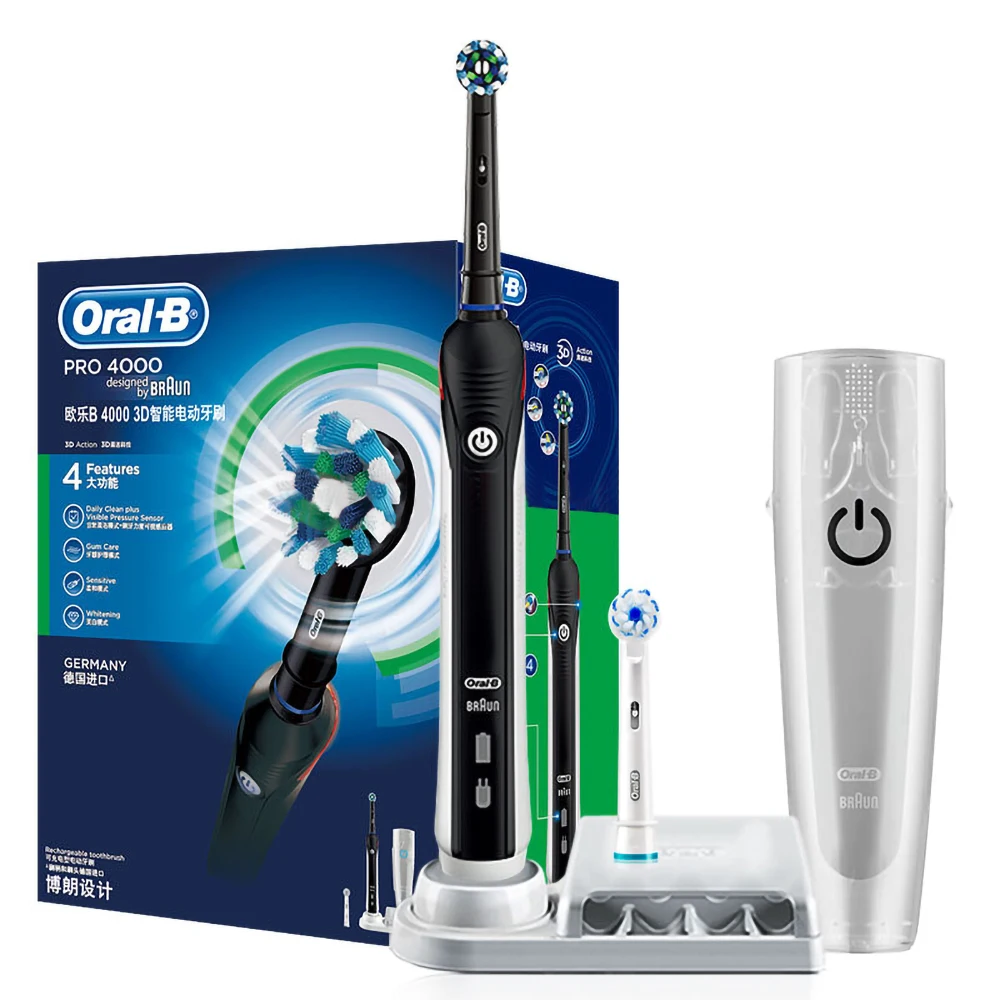 Oral B Sonic зубная щетка PRO4000 3D уход за зубами ультра звуковая электрическая