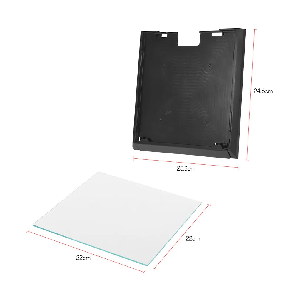 Стеклянная пластина для 3D принтера 220*220*3 мм со съемной печатной платформой