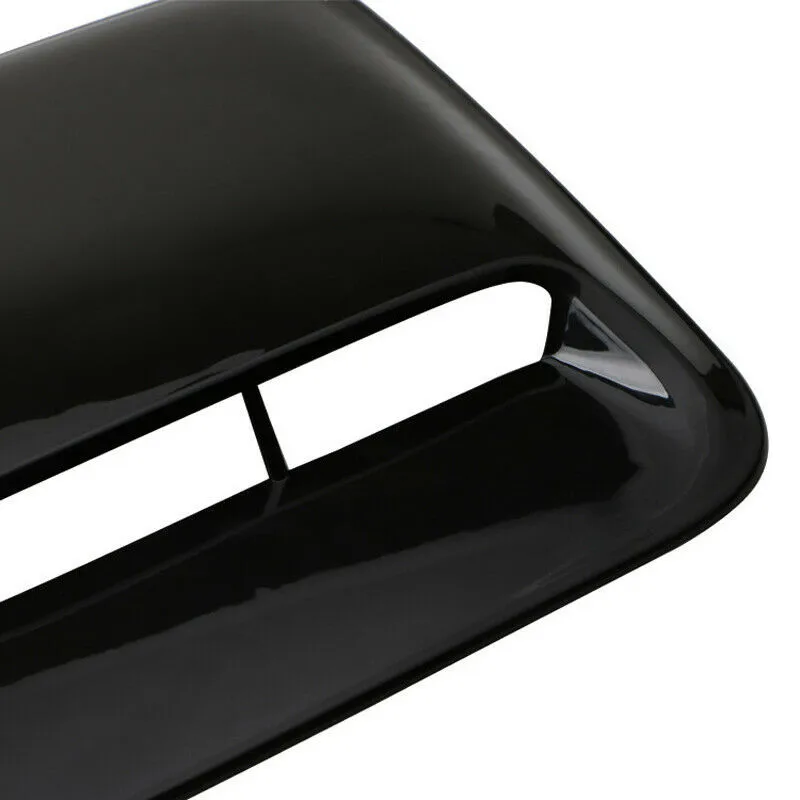 

Accessories Hood Scoop Cover Air Flow Intake Bonnet Decorative GLOSS BLACK Parts Replacement