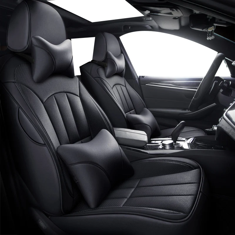 (Спереди и сзади) Специальный кожаный чехол на автомобильное сиденье для Volvo S60L V40