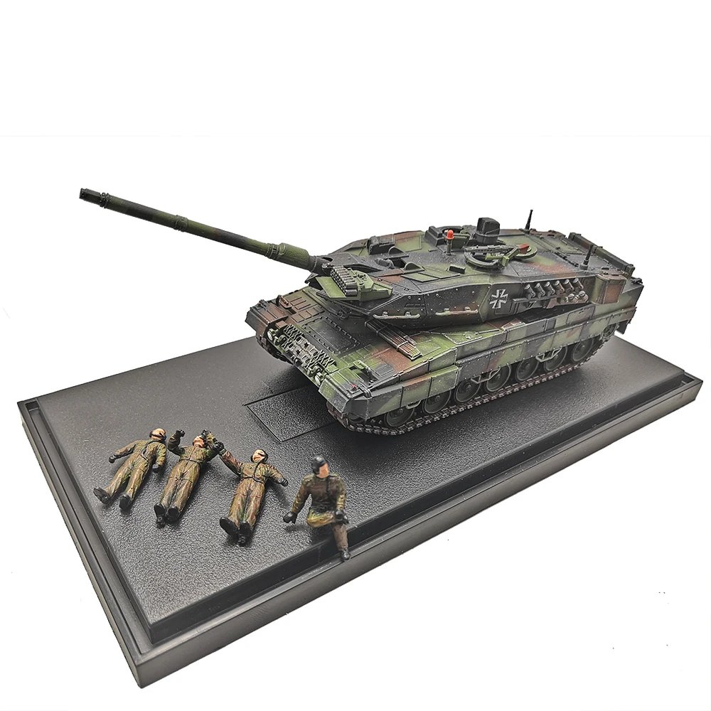 Литой Танк модель 1: 72 Масштаб армейский леопард 2 A7 с четырьмя пластиковыми солдатами литая игрушка модель Танк Игрушка коллекция подарок