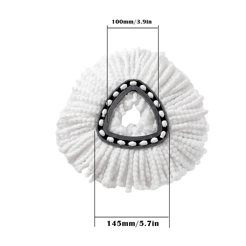 

360 Degree Rotation Easy Wring Spin Mop Refill Mop Accessories Replacement Head L5