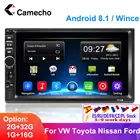 Автомагнитола Camecho, 2 din, Android 8,1, GPS, мультимедийный видеоплеер, универсальная Автомагнитола для Volkswagen, Nissan, Hyundai, Kia, toyota