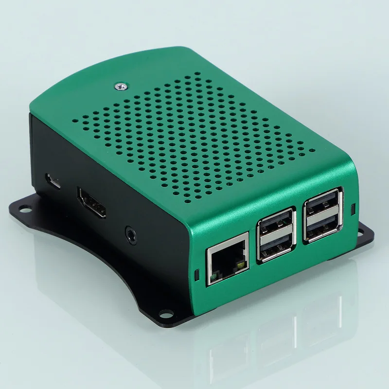 Зеленый алюминиевый серебряный корпус металлический RPI 3 коробка совместима с