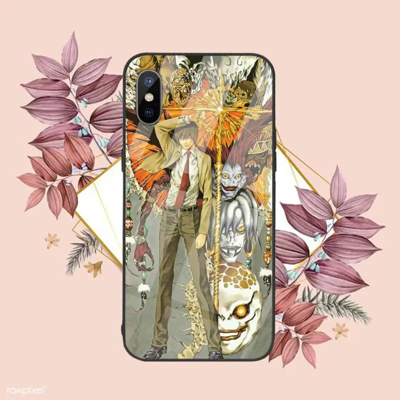 

Death Note Ryuk kira Phone Case Tempered glass For iphone 6 6S 7 8 plus X XS XR 11 12 mini PRO MAX