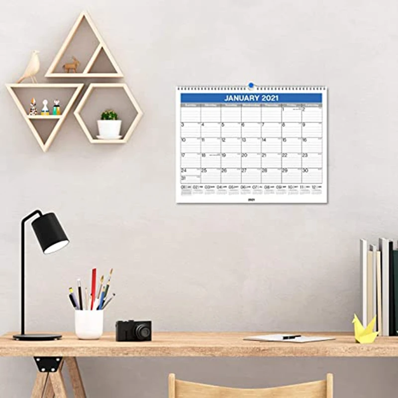 OPQ-Academic Wall Calendar 2020-2021 Hanging Monthly for Planning and Organizing Home or Office School | Канцтовары для офиса и
