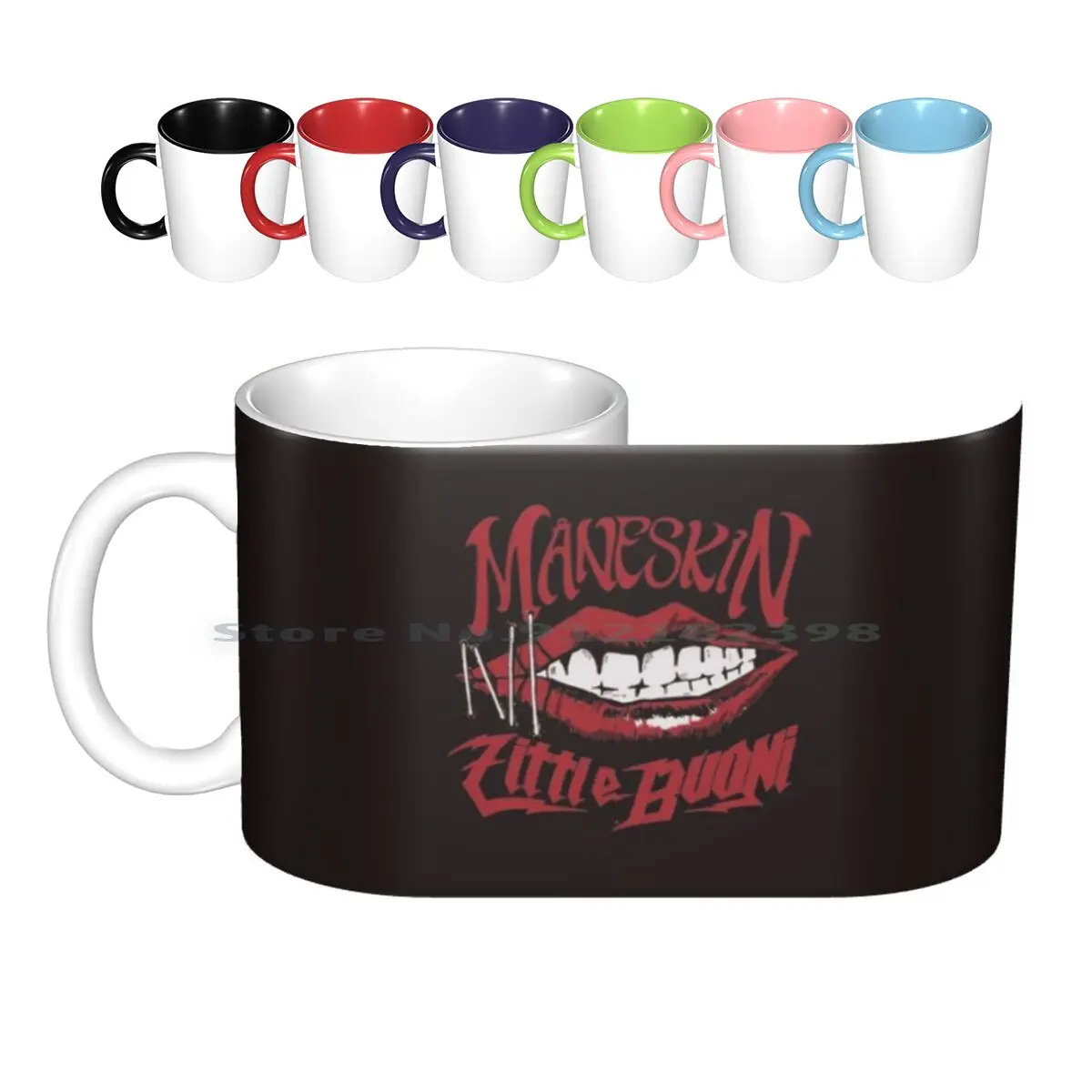 

Официальные керамические кружки Maneskin Band, кофейные чашки, кружка для молока и чая Maneskin Mneskin, Италия, Rockband Damiano Damianodavid