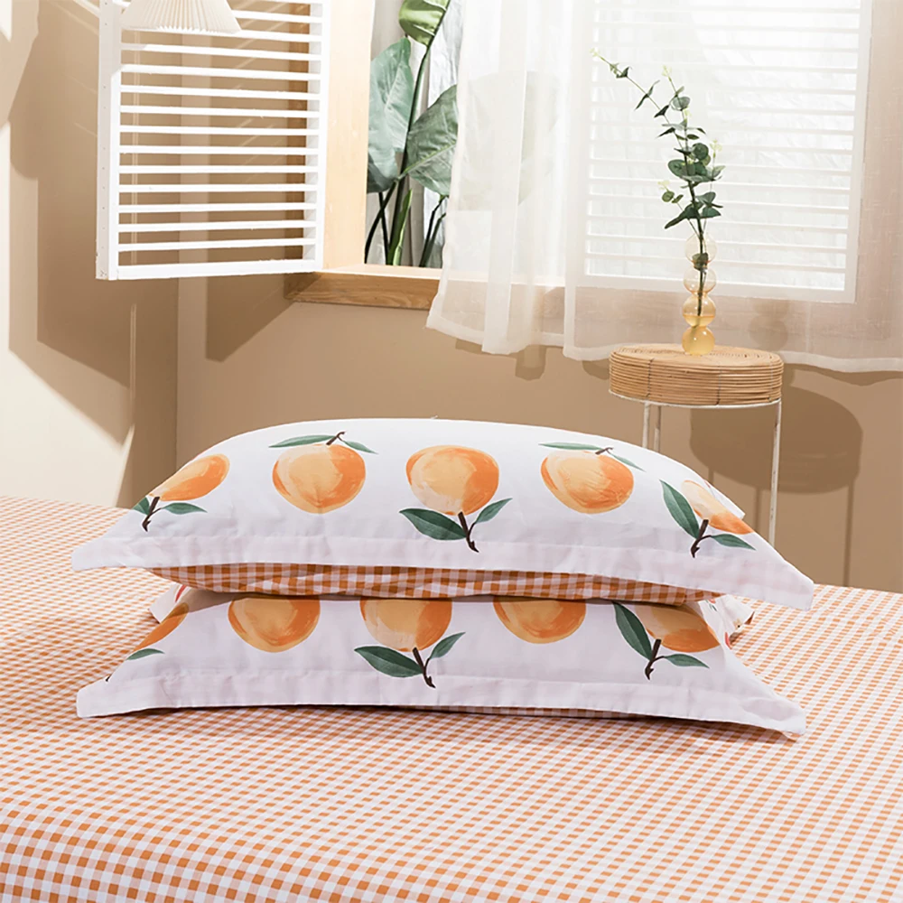 

Bautiful Pattern Duvet Covers Strawberry Kawaii Queen Size Bedding Set 4 Pcs Printed Luxury Quilt Cover