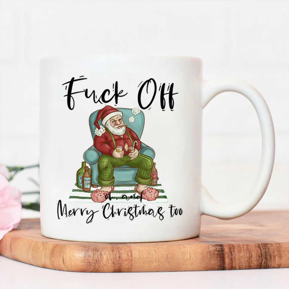 

Рождественская чашка со снеговиком, оленем, рождественский подарок, керамическая чашка для воды, чашки для кофе с властным рисунком, пригод...