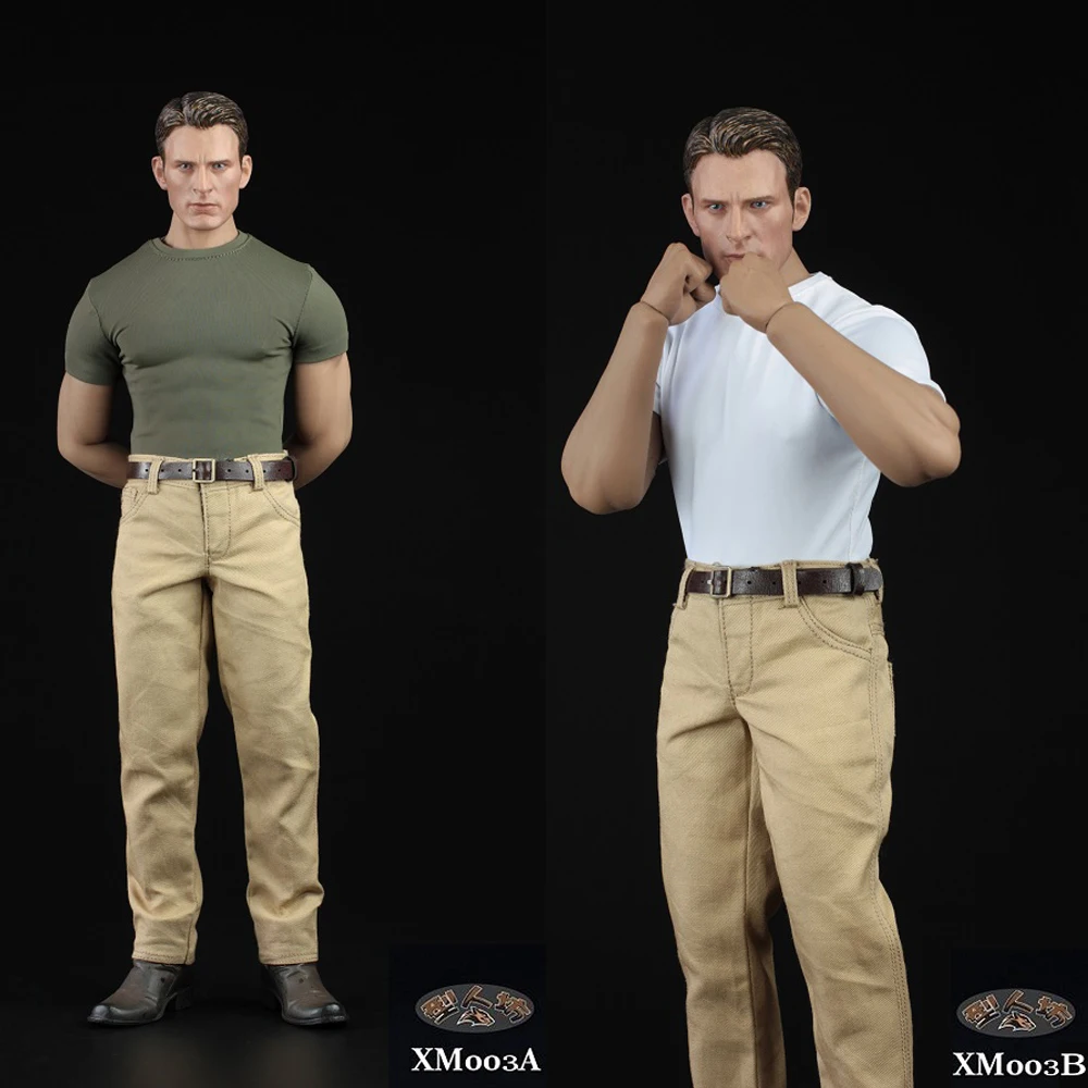 

XM03 1/6 облегающая Мужская футболка, брюки, костюм для M33 M34, мужская одежда