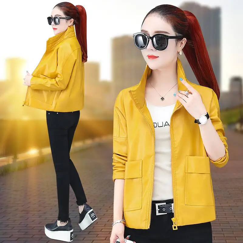 Куртка из искусственной кожи Женское пальто новинка 2021 женская кожаная одежда