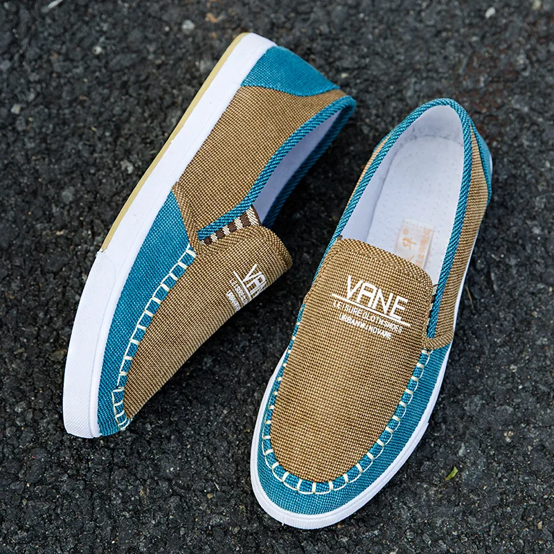 2020 Новая повседневная обувь мужская парусиновая дышащие удобные туфли мужские