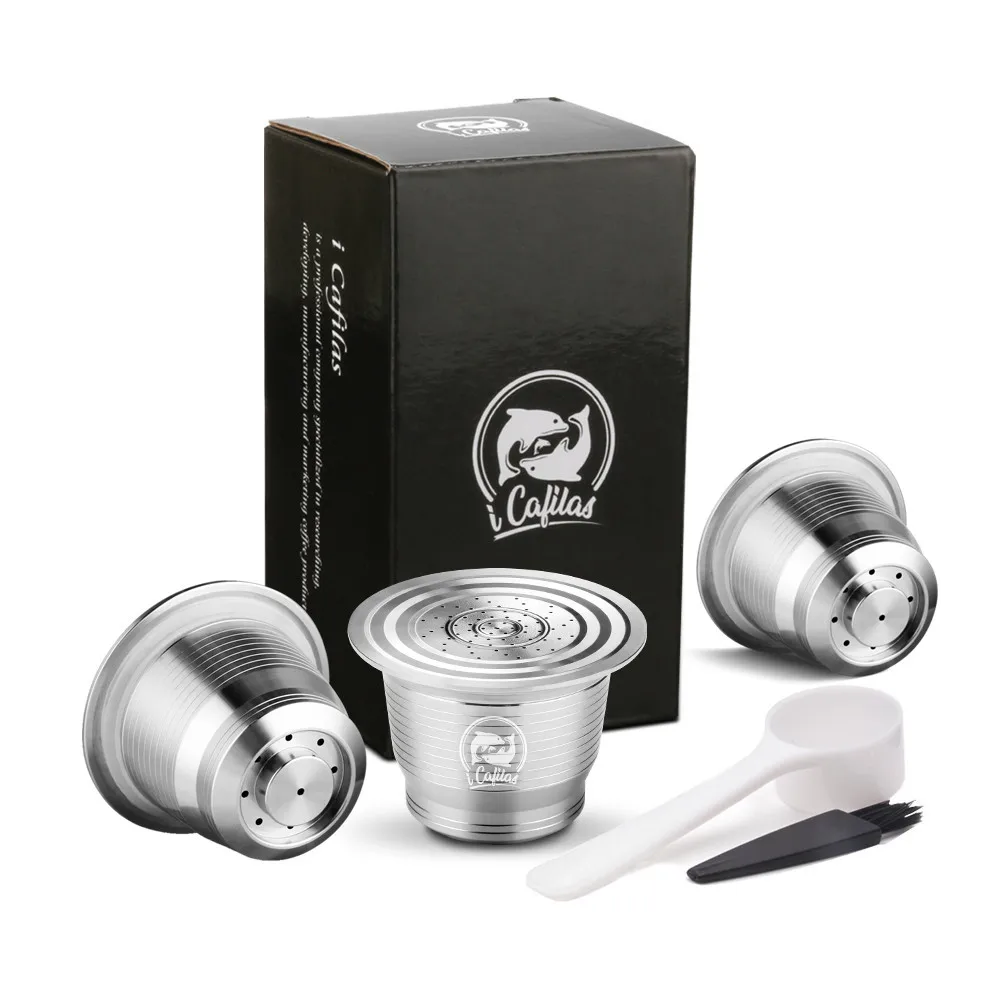 ICafilas кофейные капсулы для Nespresso, кофейные капсулы из нержавеющей стали, многоразовые Многоразовые фильтры для эспрессо-кофемашины - Цвет: As picture