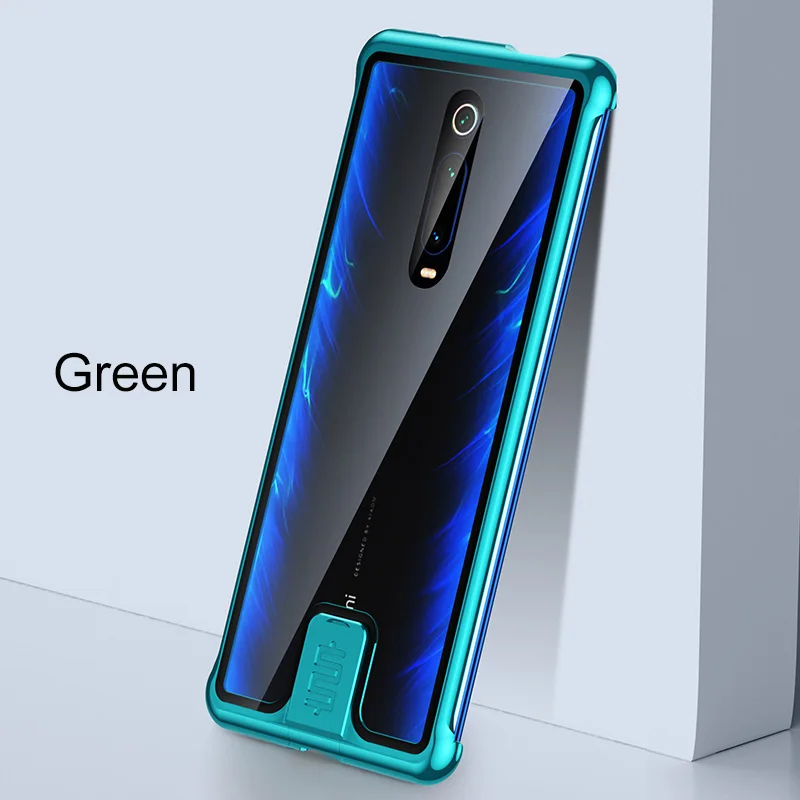 Green K20 Pro Чехол для Xiao mi Red mi K20 K20 Pro Чехол из закаленного стекла противоударный металлический бампер чехол для Xiaomi mi 9T 9T Pro Funda - Цвет: Green
