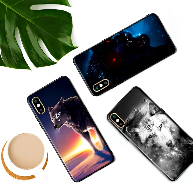 Для iPhone 6 6s 7 8 Plus X XR XS Max 5 5S SE телефон Cas художественный тренд красивый Небо волк
