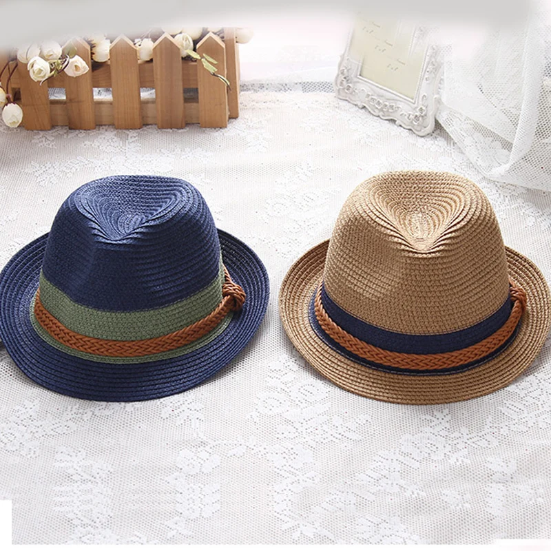 british style Summer Little Hat Ladies Contrast Color Trend Straw High Quality Hand-woven Leather Rope Decorative Beach | Аксессуары для