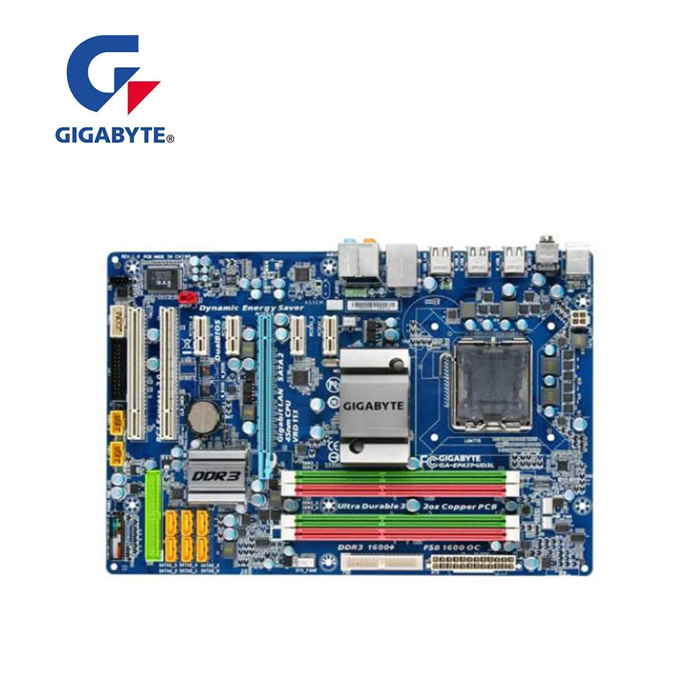 Для Gigabyte GA EP43T UD3L материнская плата LGA 775 для Intel P43 б/у рабочего стола материнской