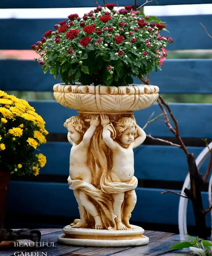 

Angel Flower Pot Succulent Green Plant Breathable Personality Cupid Small Decoration Garden Creative Courtyard Decoration Balcon