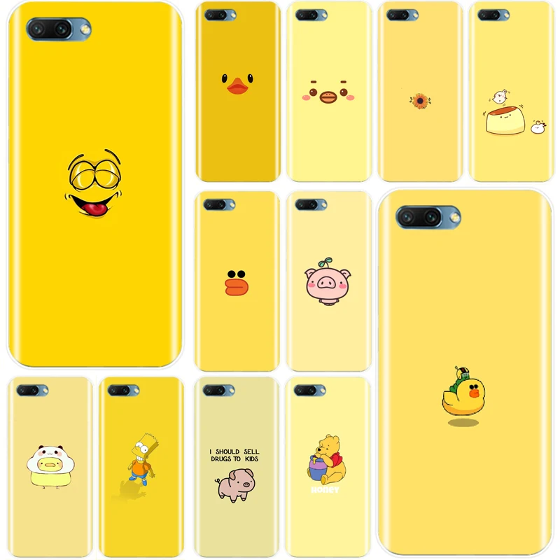 Желтый фон мультфильм шаблон чехол для телефона из мягкого силикона ТПУ с